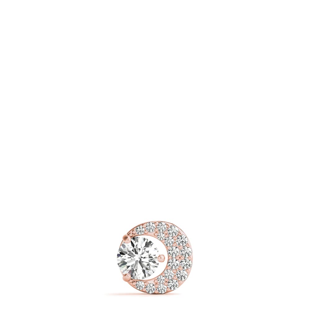 Crescent Moon Fashion Pendant (0.08 ct. tw.), On hand view in rose gold