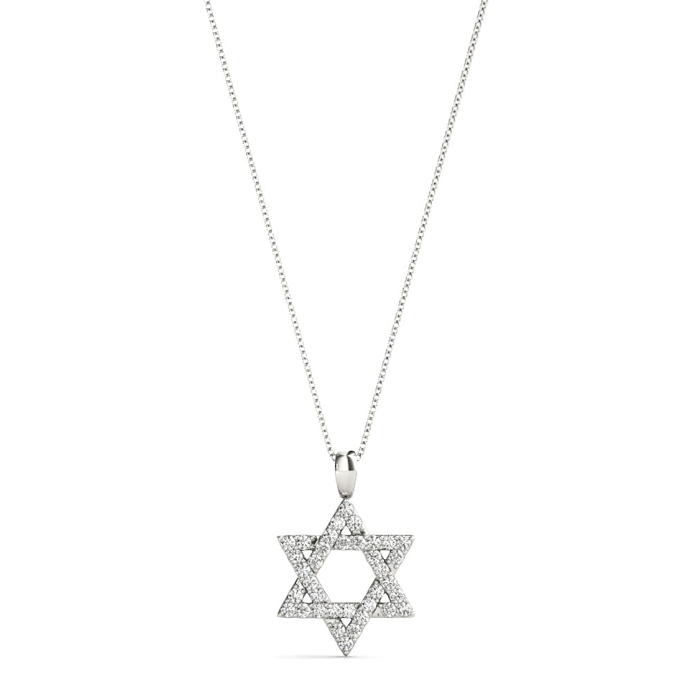 Star Of David Religious Pendant — 1/10 CT — View 1