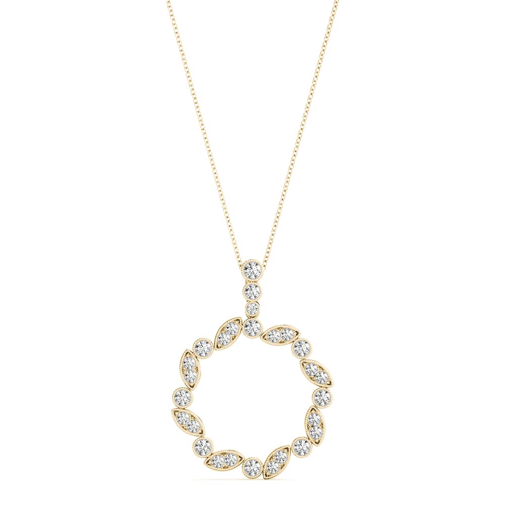 Fashion Pendant (0.57 ct. tw.), Front view in yellow gold
