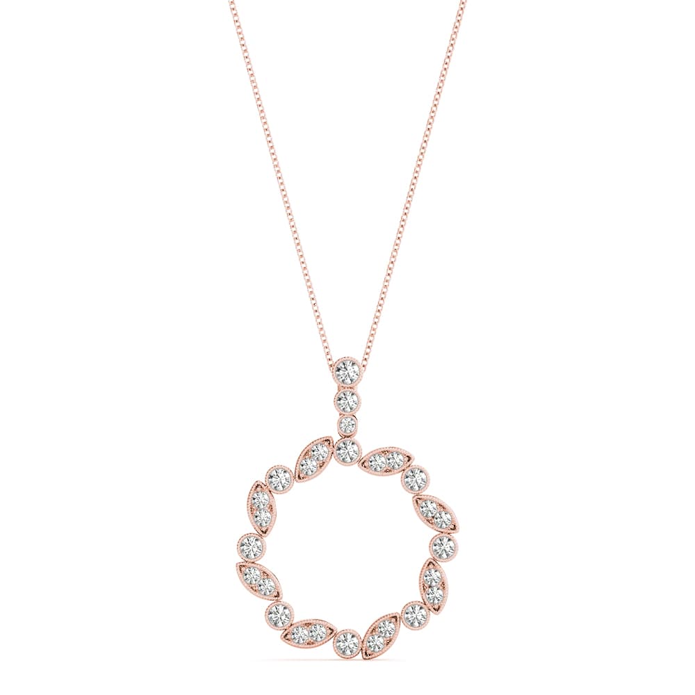 Fashion Pendant (0.57 ct. tw.), Front view in rose gold