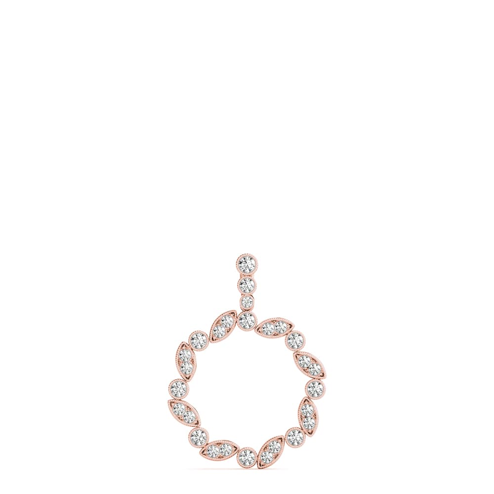 Fashion Pendant (0.57 ct. tw.), On hand view in rose gold