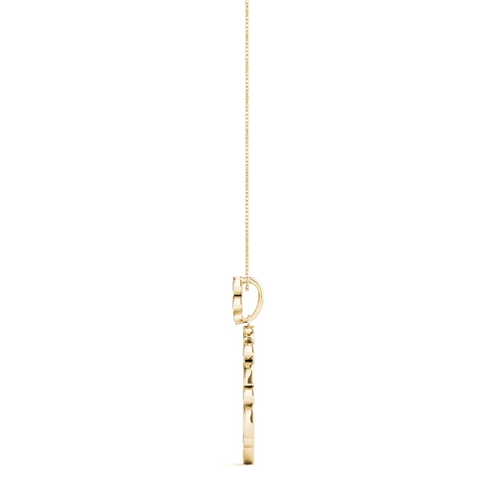 Fashion Pendant (0.57 ct. tw.), Side view in yellow gold