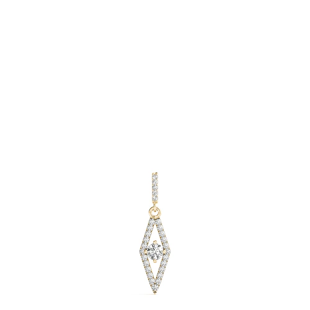 Solitaire Plus Fashion Pendants (0.15 ct. tw.), On hand view in yellow gold