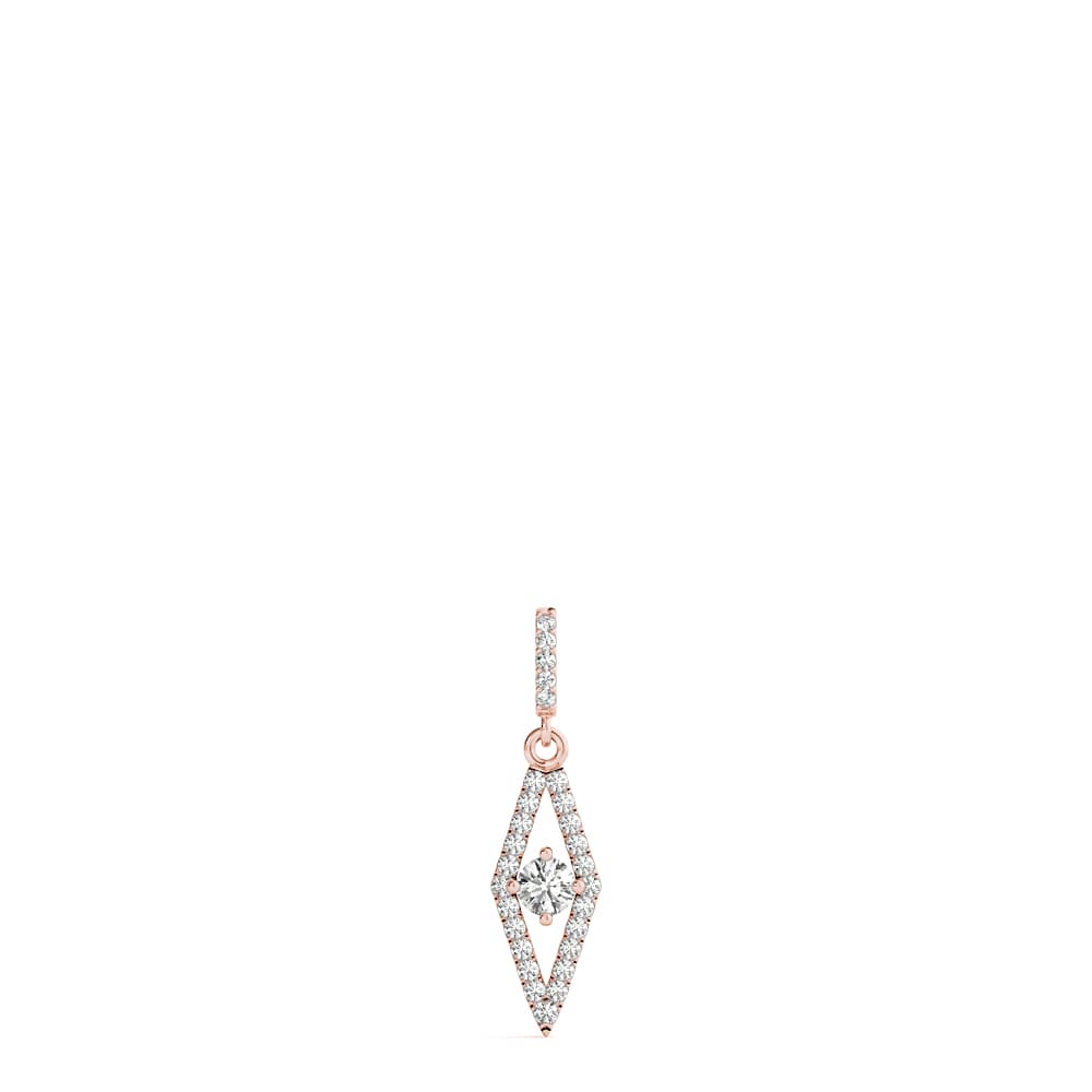 Solitaire Plus Fashion Pendants (0.15 ct. tw.), On hand view in rose gold