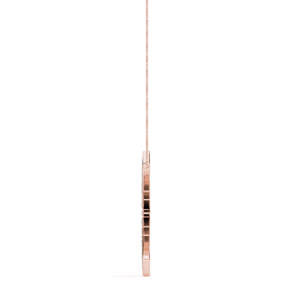 Sun Shaped Circle Fashion Pendants (1/2 ct. tw.), Side view in rose gold