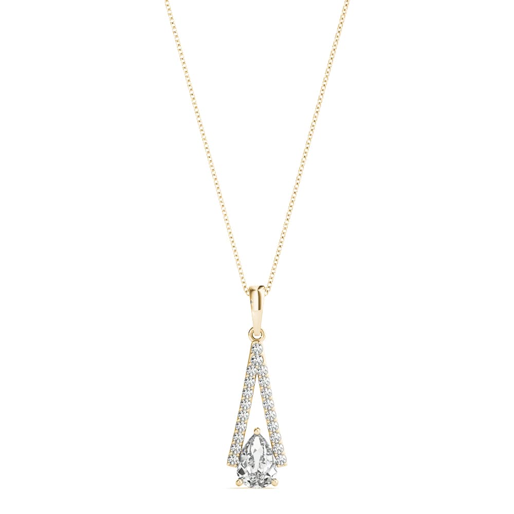 Ps Fashion Pendant (1/4 ct. tw.), Front view in yellow gold