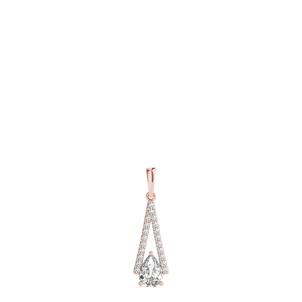 Ps Fashion Pendant (0.3 ct. tw.), On hand view in rose gold