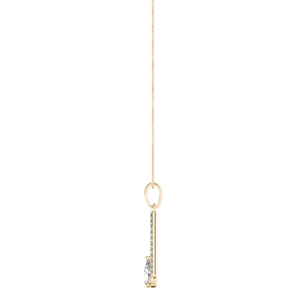 Ps Fashion Pendant (1/4 ct. tw.), Side view in yellow gold