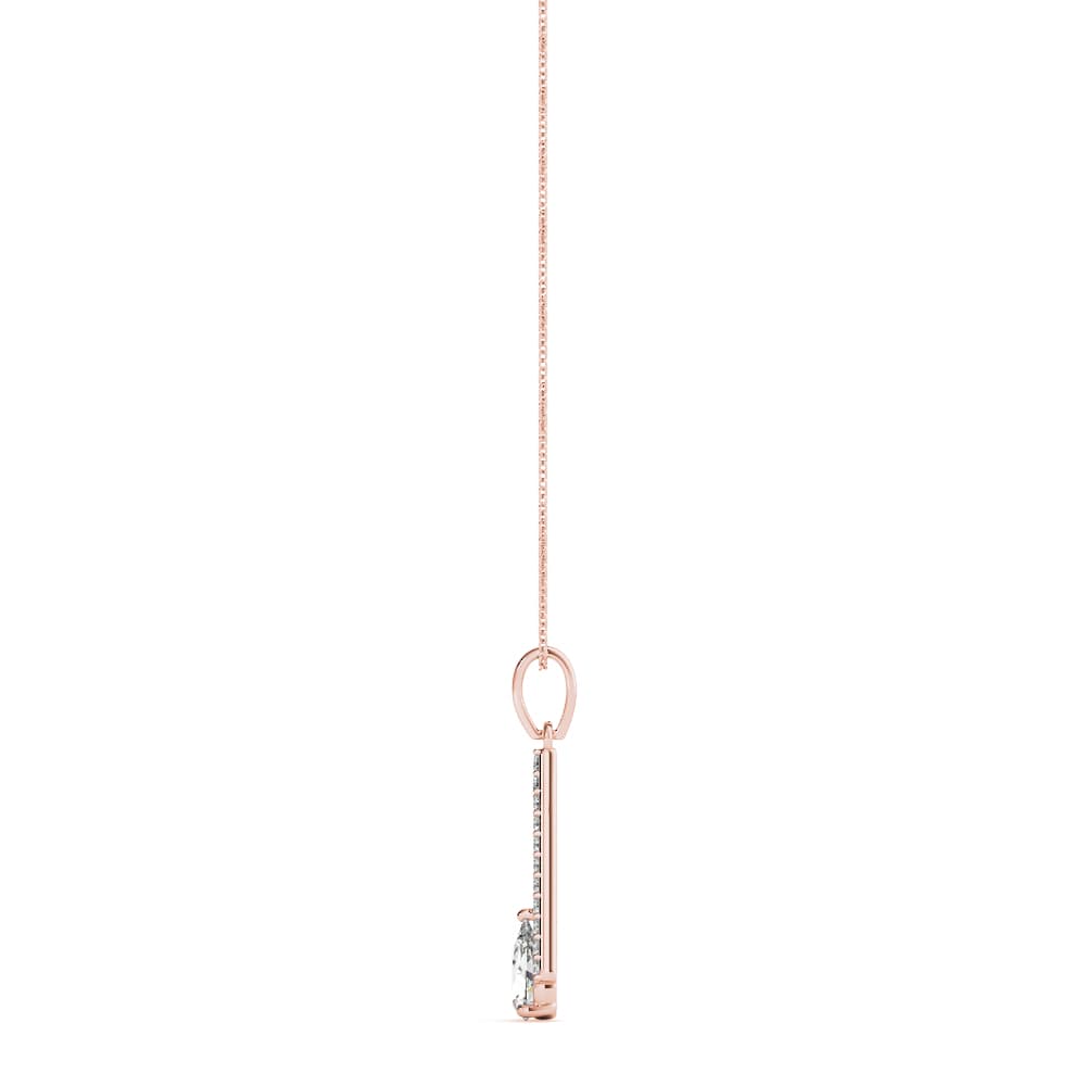 Ps Fashion Pendant (0.3 ct. tw.), Side view in rose gold