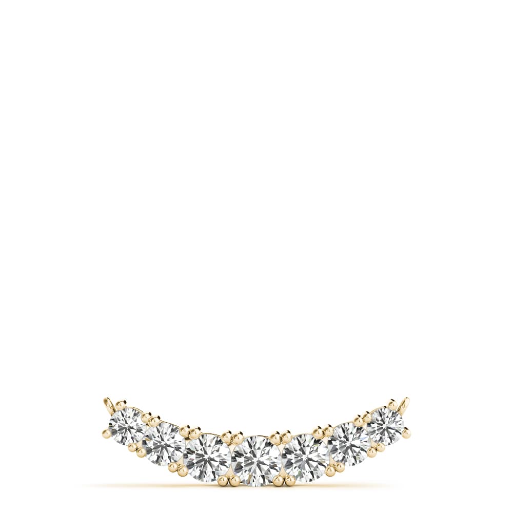 7 Stone Pendant (0.46 ct. tw.), Angle view in yellow gold