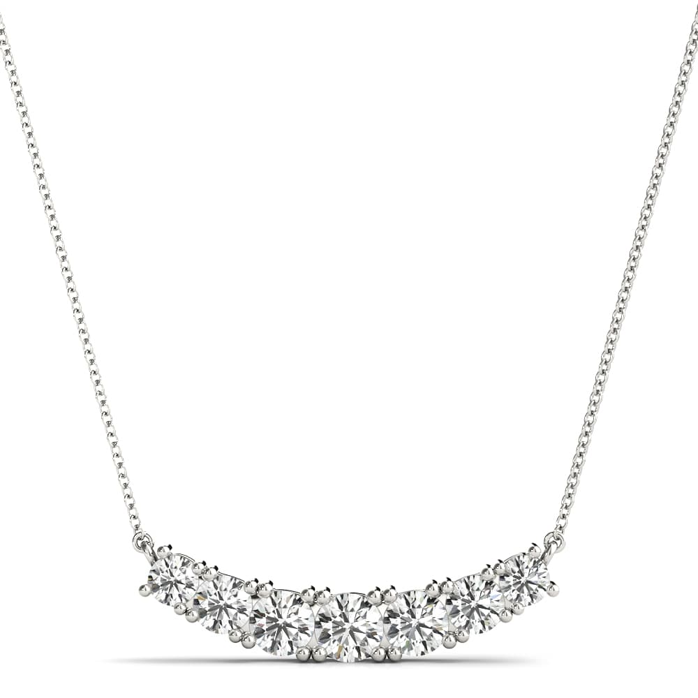 7 Stone Pendant — 1 CT — View 1