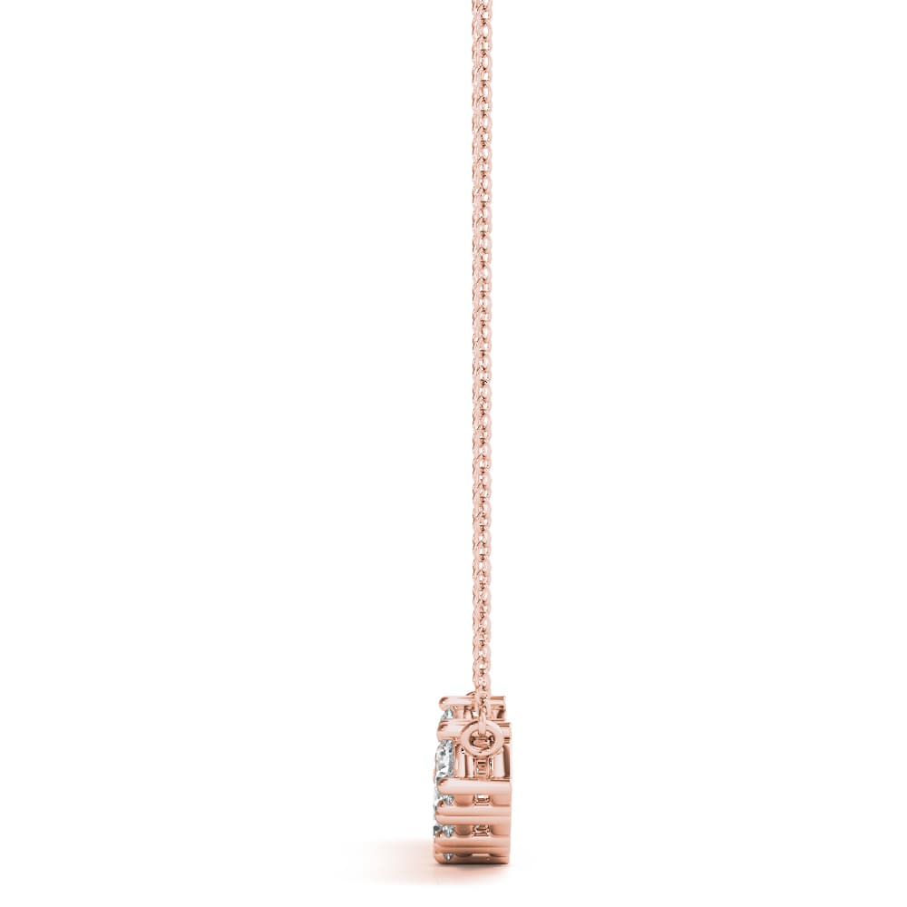 7 Stone Pendant (1 1/3 ct. tw.), Side view in rose gold