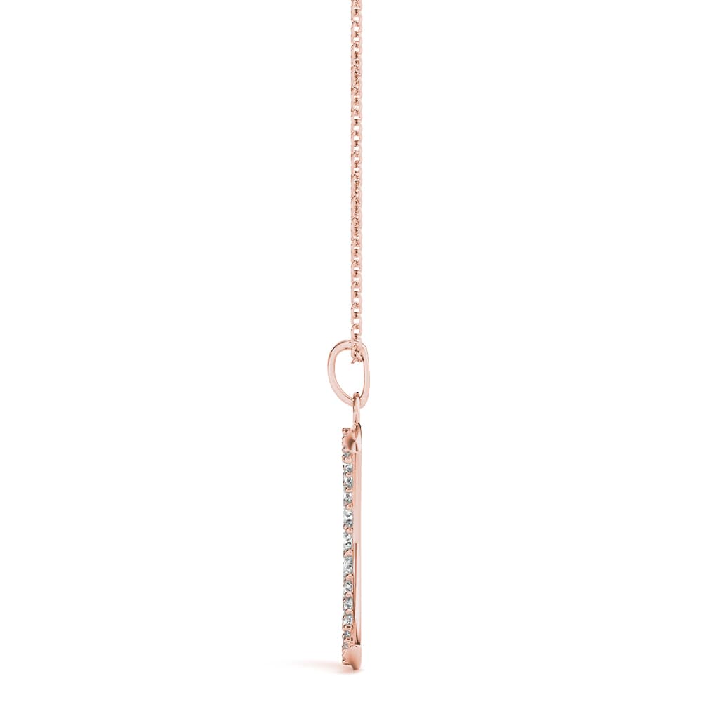 Half Moon Pendants (0.19 ct. tw.), Side view in rose gold