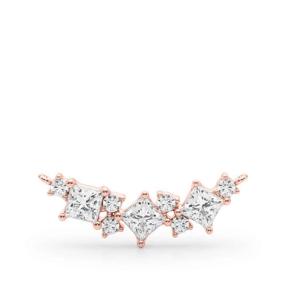 Cluster Bar Fashion Pendant (0.59 ct. tw.), Angle view in rose gold