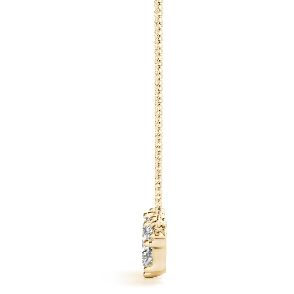 Cluster Bar Fashion Pendant (0.59 ct. tw.), Side view in yellow gold