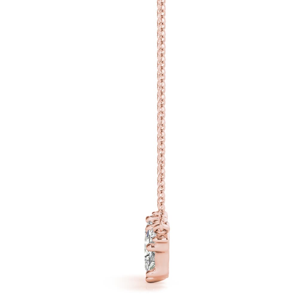 Cluster Bar Fashion Pendant (0.59 ct. tw.), Side view in rose gold
