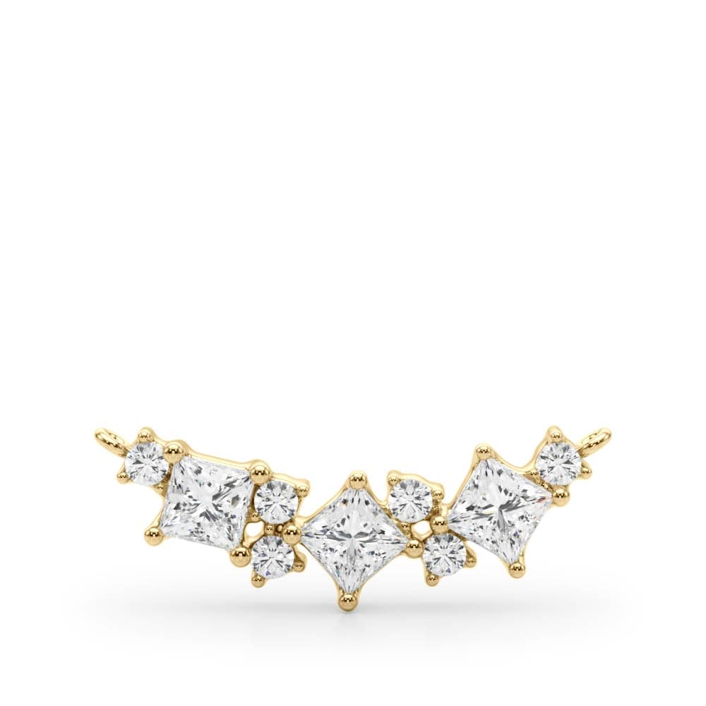 Cluster Bar Fashion Pendant (0.59 ct. tw.), Top view in yellow gold