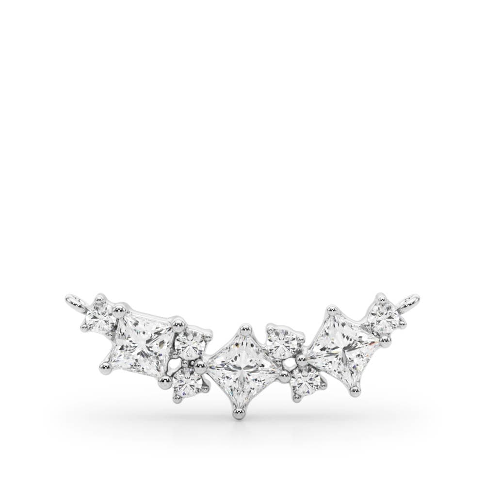 Cluster Bar Fashion Pendant (0.59 ct. tw.), Top view in white gold or platinum