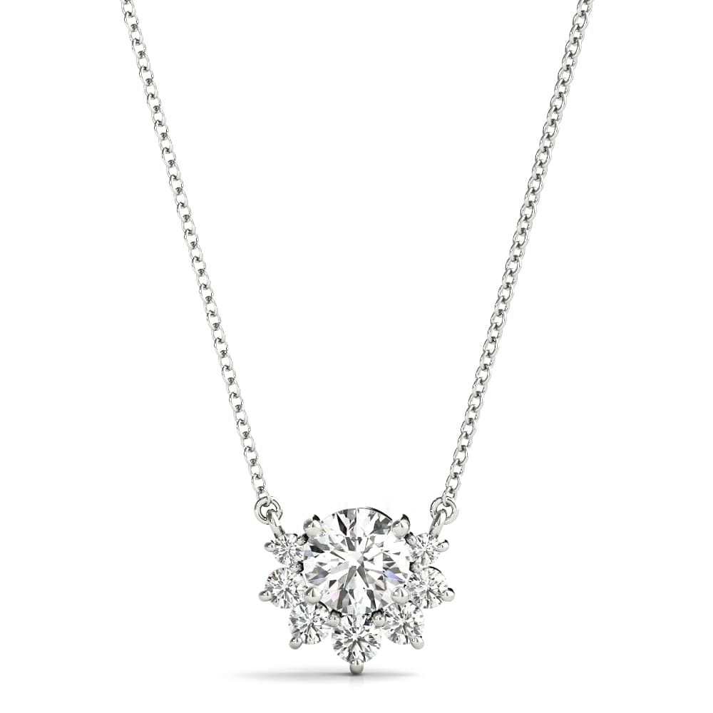 Accented Round Fashion Pendant — View 1