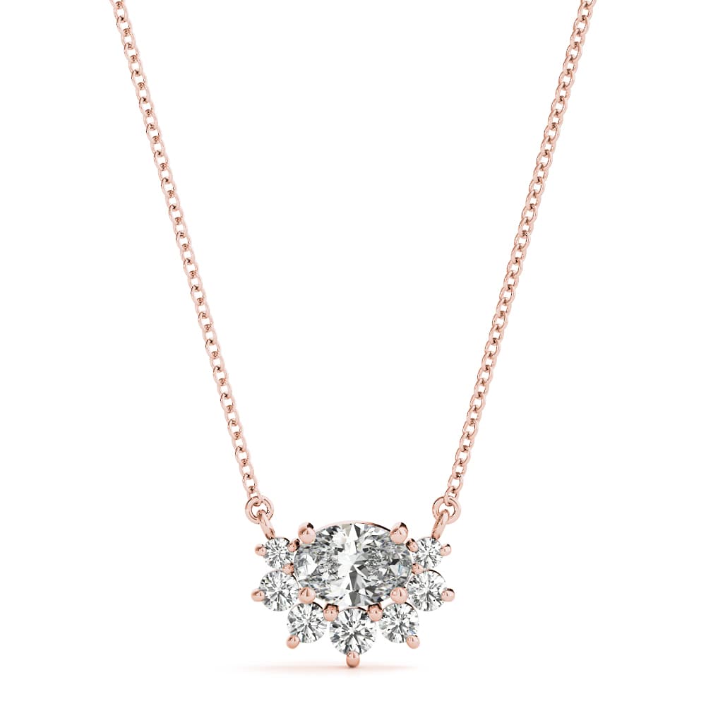 Cluster Fashion Pendant (1/8 ct. tw.), Front view in rose gold