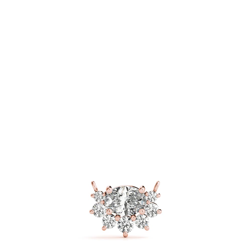 Cluster Fashion Pendant (1/8 ct. tw.), On hand view in rose gold