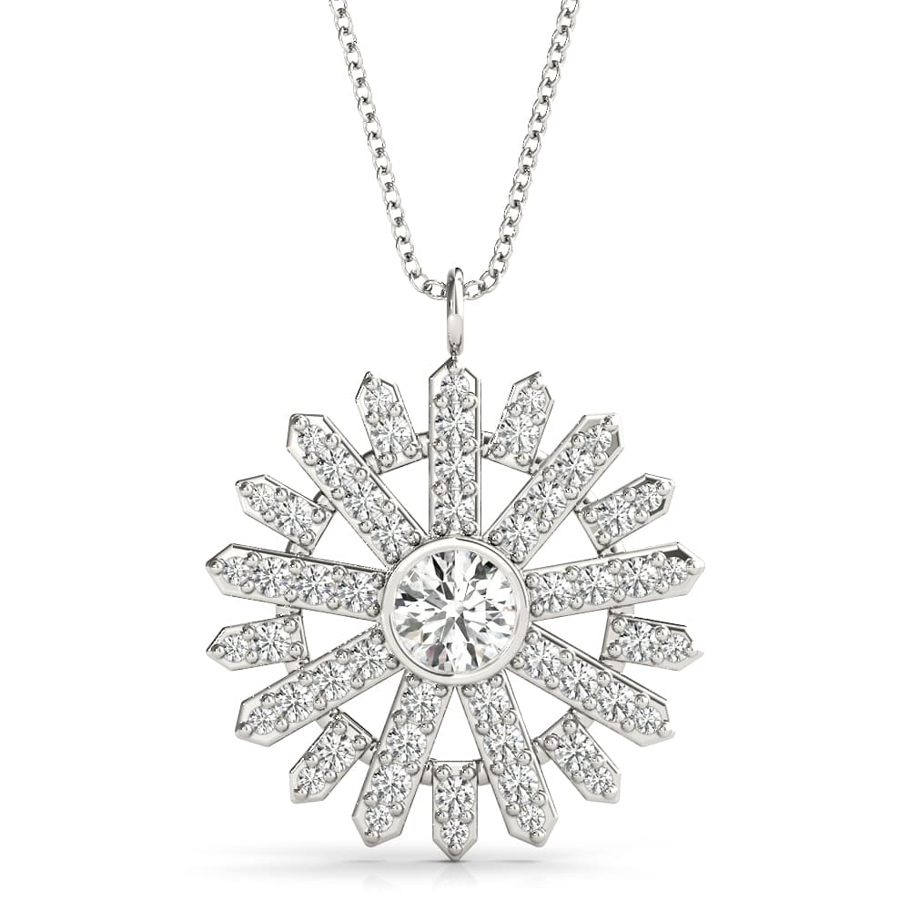 Bezel Set Circle Fashion Pendants — View 1