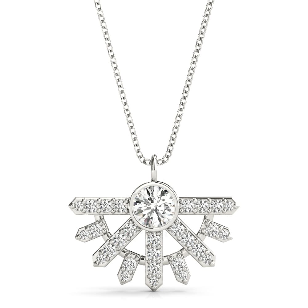 Bezel Set Prong Fashion Pendants — View 1