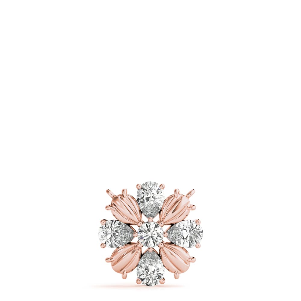 Flower Fashion Pendant (3/4 ct. tw.), Angle view in rose gold