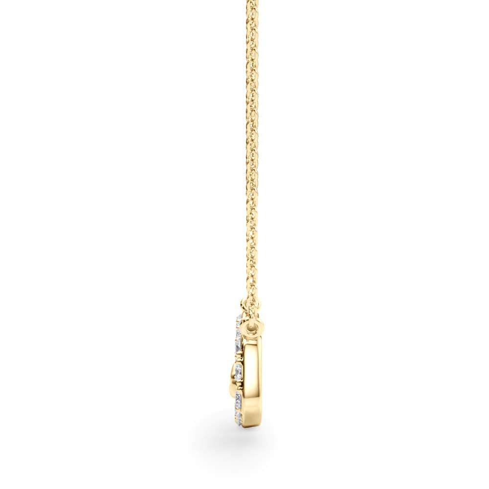 Chain Style Fashion Pendant (1/3 ct. tw.), Side view in yellow gold