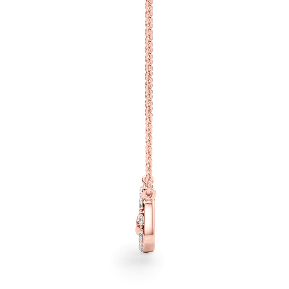 Chain Style Fashion Pendant (1/3 ct. tw.), Side view in rose gold