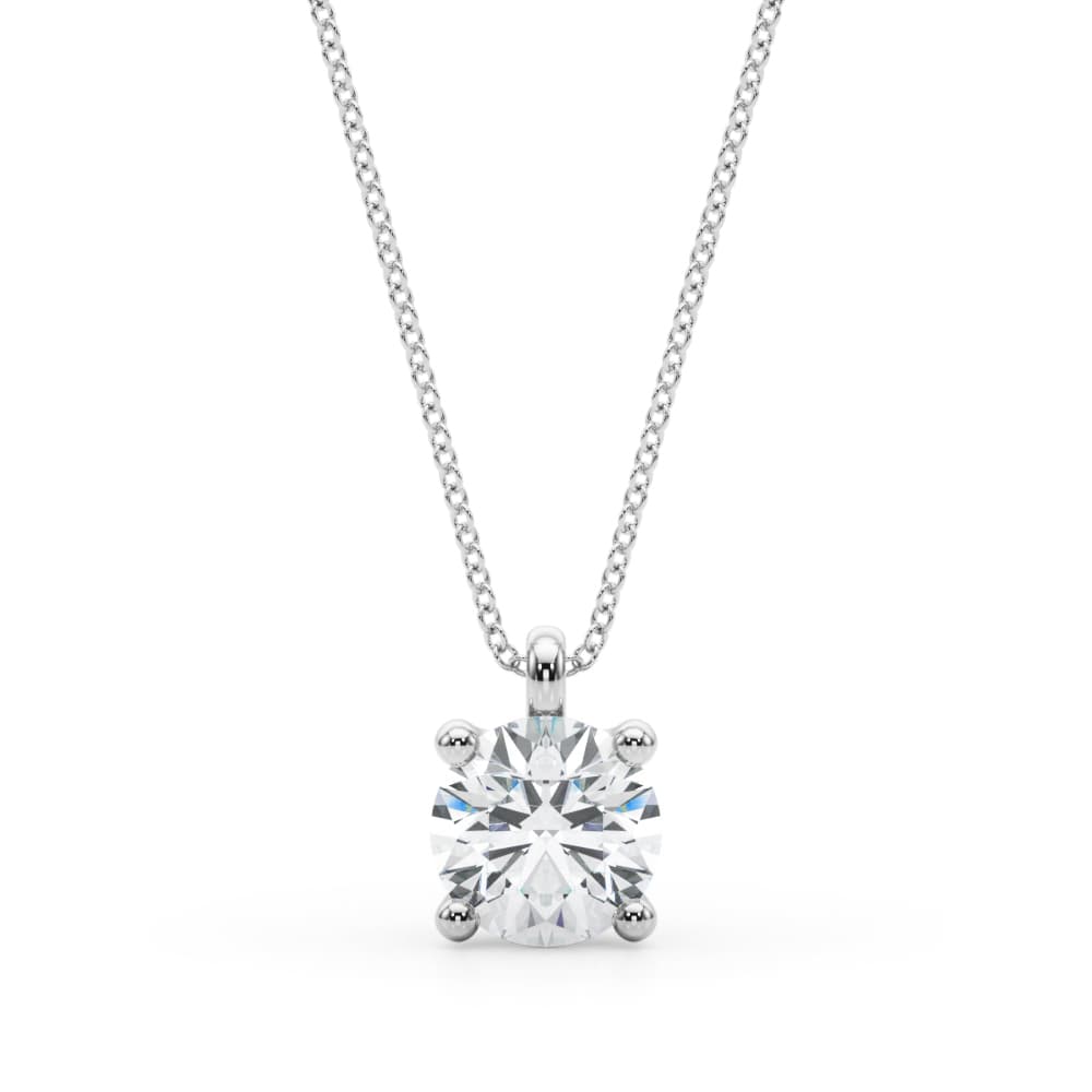 Four Prong Solitaire Diamond Pendant — 1 — View 1