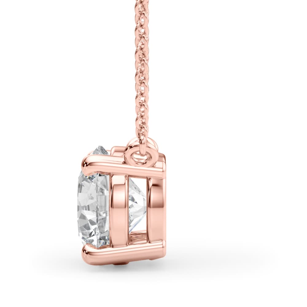 Solitaire New Style Pendants (1 ct. tw.), Side view in rose gold