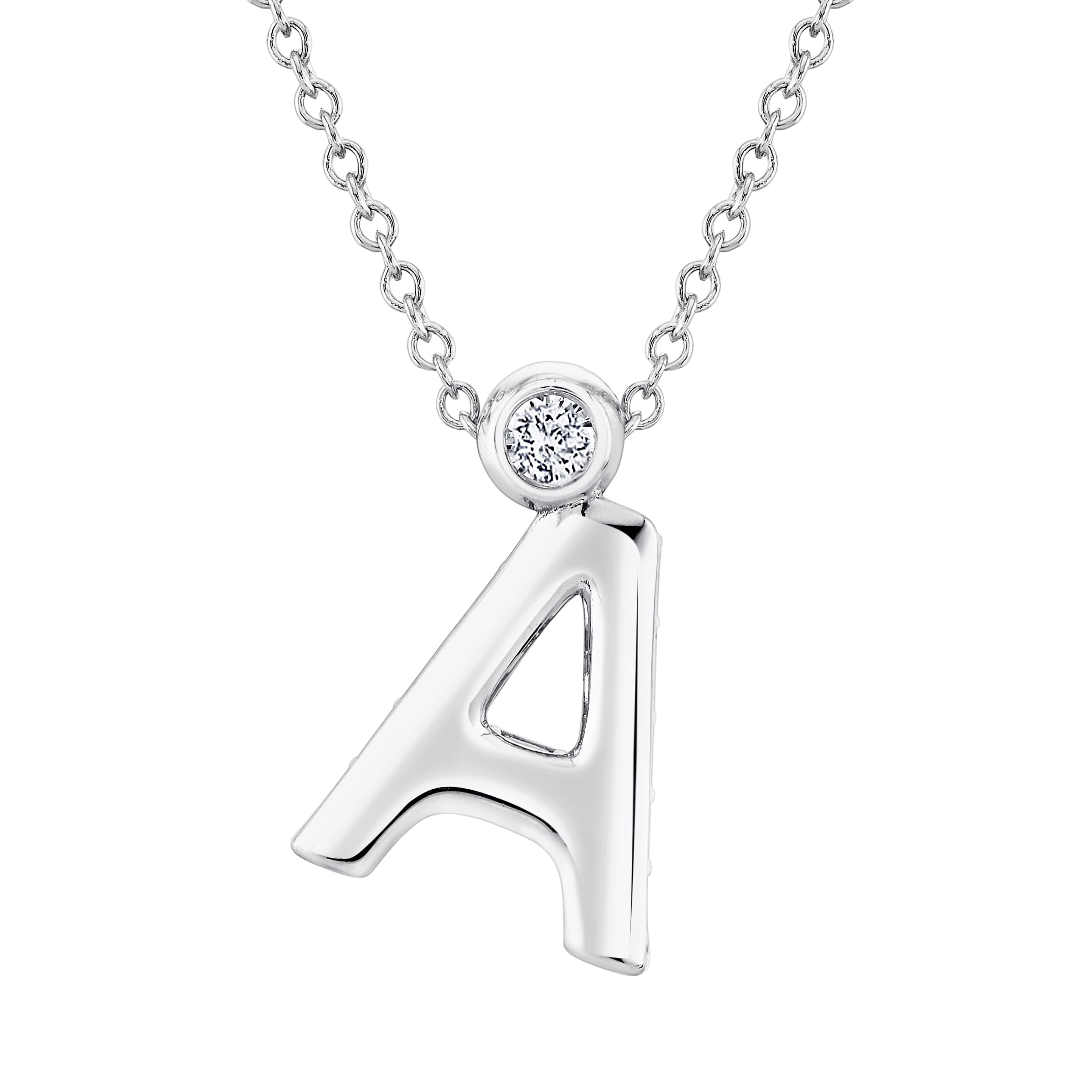 Light Weight A Initial Pendant — A — View 1
