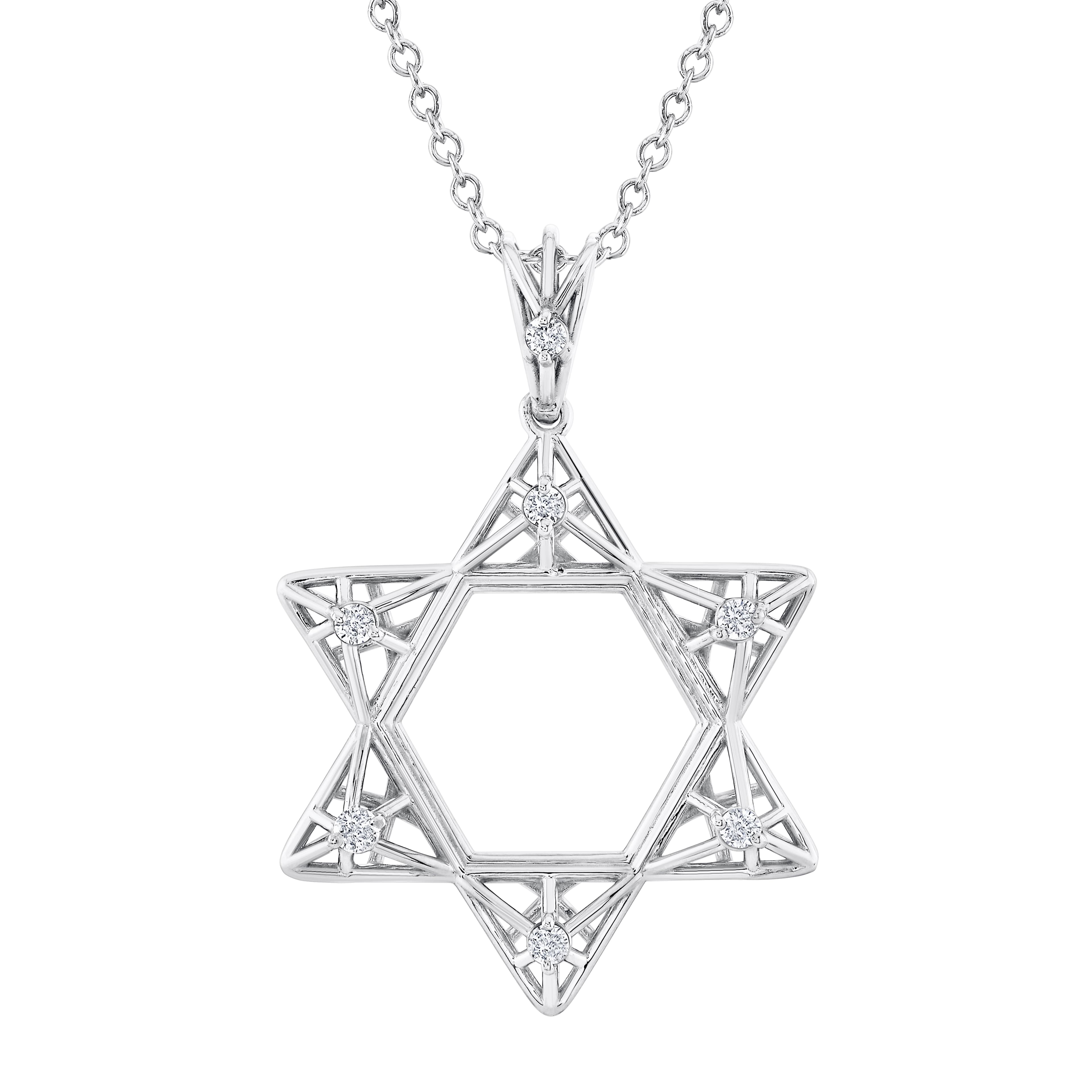 Light Weight Star of David Pendant — View 1