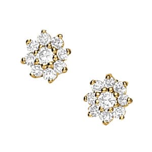 Cluster Earrings — White Gold