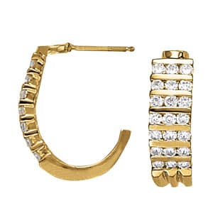 Earrings Hoop Earrings J-hoops — White Gold