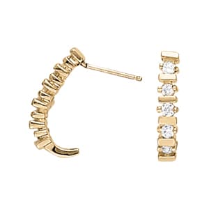Earrings Hoop Earrings J-hoops — White Gold