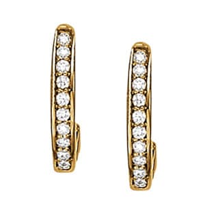 Single Row J-Hoop Earrings — View 1
