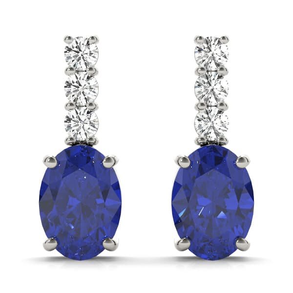 Earrings Color Oval — 7X5 MM — View 1