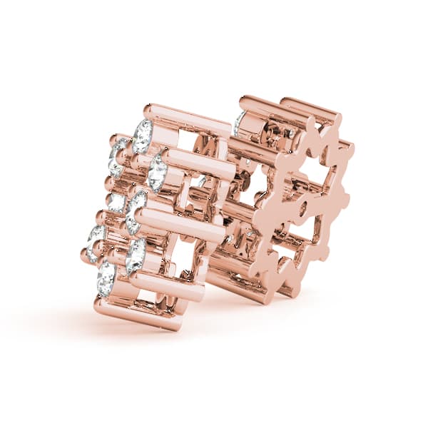 Jackets Earring (1/2 ct. tw.), Side view in rose gold