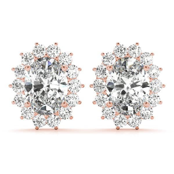 Color Oval Earring (1 2/3 ct. tw.), Front view in rose gold