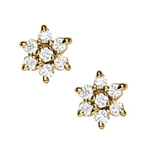 Earrings Cluster — White Gold