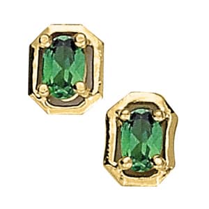 Earrings Color Oval — White Gold