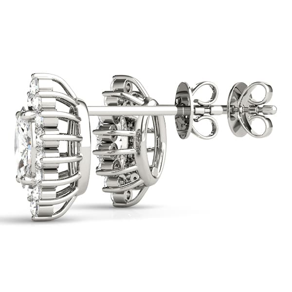 Marquise Halo Studs (0.28 ct. tw.), Angle view in white gold or platinum