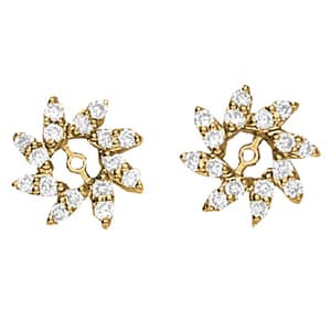 Cluster Earring Jacket — White Gold