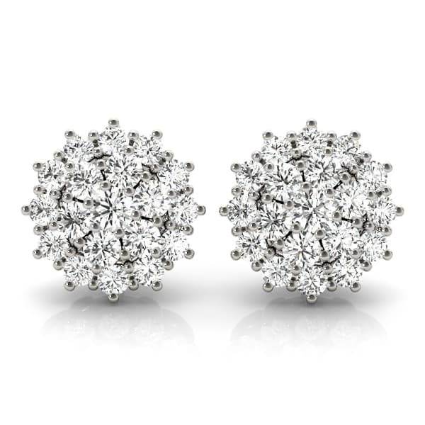 Cluster Earring Studs — 1/2 ctw — View 1