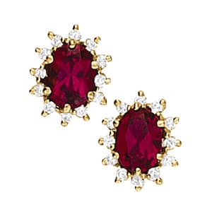 Earrings Color Oval — White Gold