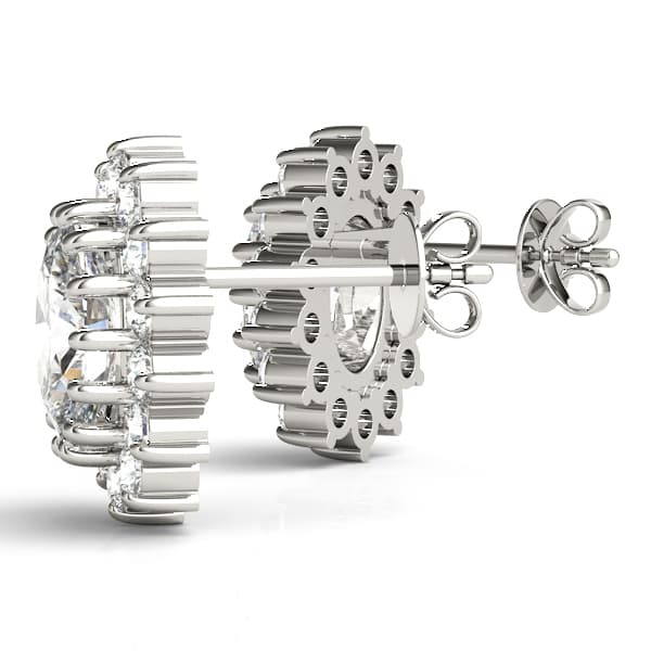 Oval Halo Studs (0.7 ct. tw.), Angle view in white gold or platinum