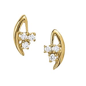 Earrings-left — LEFT — White Gold
