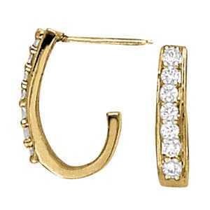 Earrings Hoop Earrings J-hoops — White Gold